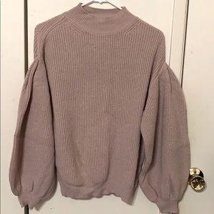 Leith Pink Balloon Sleeve Sweater size XS